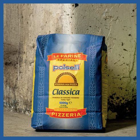 "00" 11 lbs (5 POLSELLI Classica, Tipo Double Zero Flour Extra Fine, kg), Neapolitan Italian Pizza, Bread, Pasta
