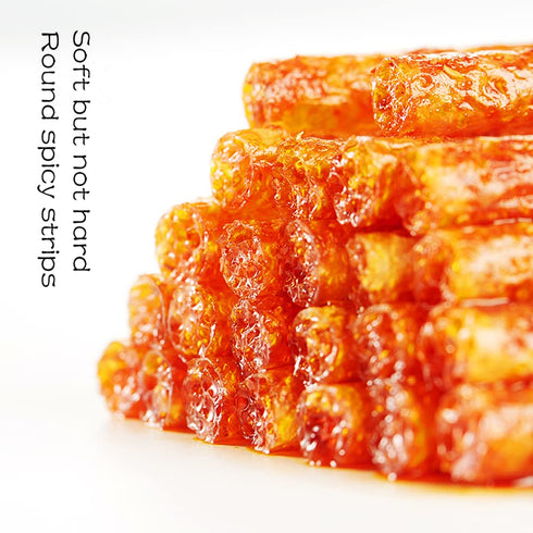 NERSQELX 78g (Pack 2) Spicy Strips - Spicy Gluten Latiao, Chinese Special Casual Snack Food, Made From