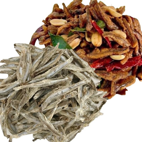 (7.0, Dried Anchovy Headless Deep-frying as Snack or add flavor to soups, side dish Product of Thailand Ounces)