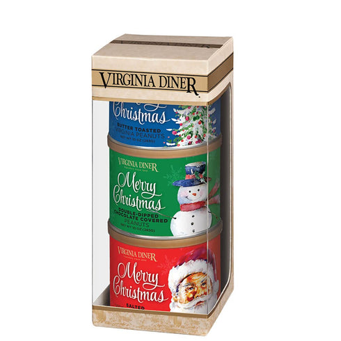 Virgina Diner Merry Christmas Triplet Gift Set (Peanuts: Butter Toasted, Double Dipped