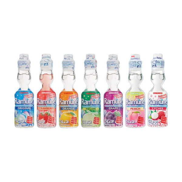 Generic Sangaria Ramune Japanese Soft Drinks, Marble Soda, Carbonated, Variety Pack, Bundles, Mix