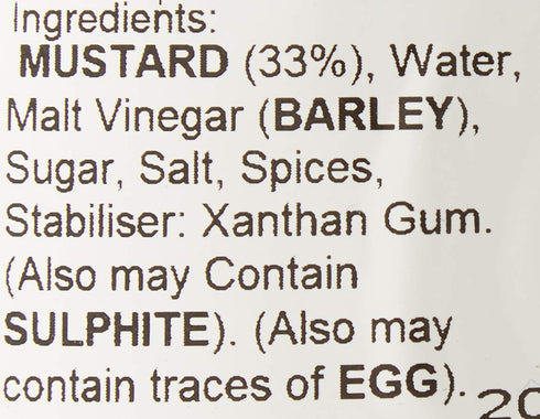 7oz (Pack 1) Mrs Bridges Traditional English Mustard, Made in Scotland, Jar