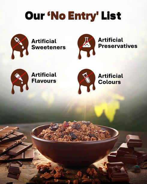 400g True Elements Breakfast Cereal, Chocolate Granola