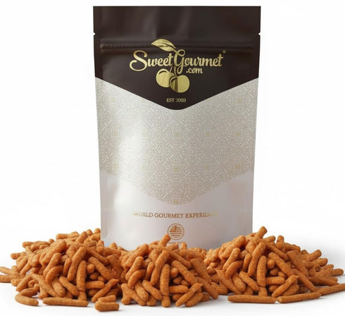 SweetGourmet Cheddar Sesame Sticks, Cheese Flavored Crunchy Snack, 1 Pound Bag, No