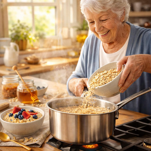2 lbs Whole Grain Rolled Oats | Value Size | Healthy Snack, perfect for breakfast - Easy Cook | value bag
