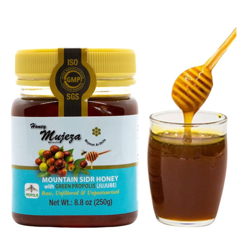 Authentic Mountain Sidr Honey with Propolis Jujube Honey, Supports Mental Health, Memory
