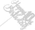 Silver Glitter Happy 10th Birthday Cake Topper - 10th Birthday Party Decoration