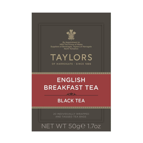 Taylors of Harrogate English Breakfast, Black Tea, Individually Wrapped Bags, 20 Count