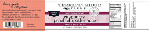 1 Terrapin Ridge Farms Raspberry Peach Chipotle Sauce Sweet & Smoky BBQ Glaze and Spread Quart