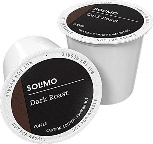 Amazon Brand - Solimo Dark Roast Coffee Pods, Compatible with Keurig 2.0 K-Cup Brewers 100 Count(Pack
