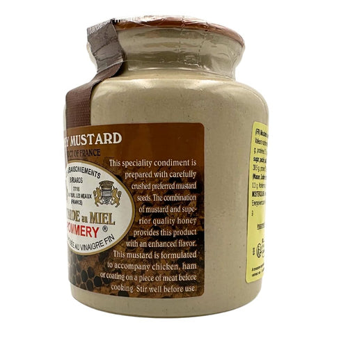 Pommery 8.8 French Whole Grain Mustard with Honey in a Crock - Moutarde de Meaux, Ounce