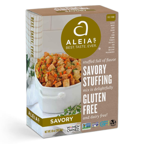 Aleias Gluten Free Savory Stuffing Mix 10oz (1 Pack) Classic Holiday Stuffing