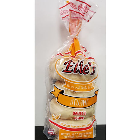 Elie's 6 packs 4 pack 24 1 Count Sesame Bagels - of bagels per - total bagels - NOT GLUTEN FREE