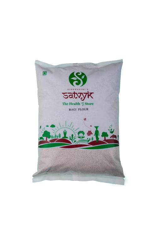 S Siddhagiri's SATVYK THE HEALTH re STORE Organic Stone-Ground Ragi Flour 1kg (35.27 OZ )