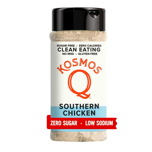 5.2 Oz Kosmos Q Southern Chicken Seasoning, All-Purpose Chicken Spice Blend with Garlic, Basil & Thyme, Sugar Free