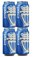 Generic 12 Oz 4pack Prebiotic Soda Beverage with Apple Cider Vinegar, Seltzer Water and Fruit cream soda, Fl