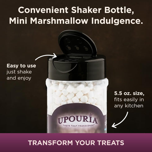 2.5oz Upouria Mini Marshmallow Beverage and Dessert Topper, Rich Flavor Enhancer for Coffee, Hot Chocolate, Ice Cream