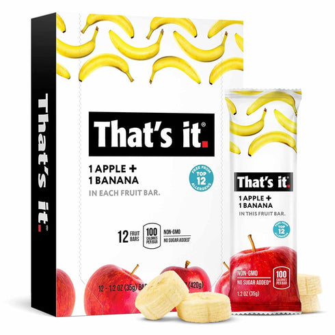 100% (36 Pack) Thats it. Variety, Natural Real Fruit Bar, High Fiber Vegan, Gluten Free Healthy Snack, Paleo