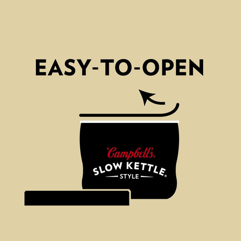 Campbell's Slow Kettle 15.5 oz. Style Roasted Chicken Noodle Soup with White Meat Chicken, Tub