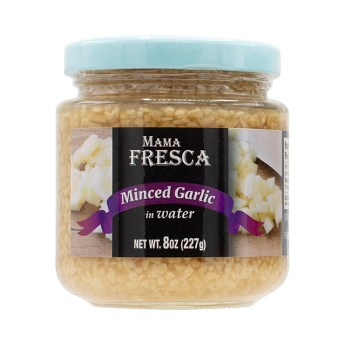 Mama Fresca Minced Garlic in Water 8oz Jar (Pack of 12)