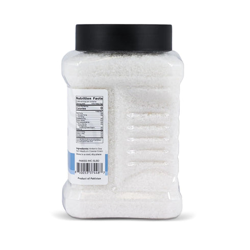 ANKERIO SEA SALT 5 LB - Jar, For Home Use or Food Service, Comfortable Grip Handle, Premium Pure and Natural, Kosher