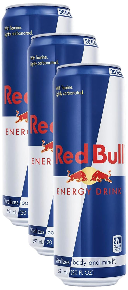 Red Bull Energy Drink, 20 Fl. Oz. (Pack of 3)