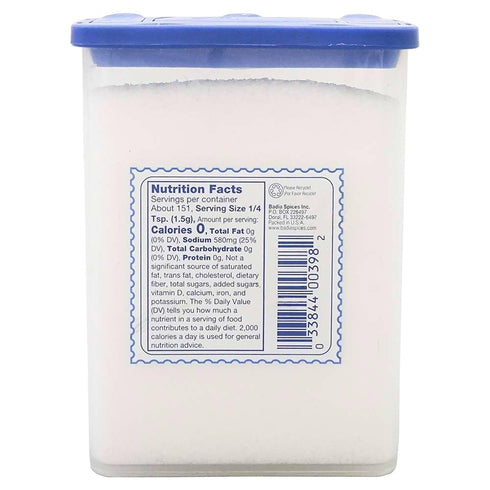 8 oz Badia Kosher Salt, Essential Kitchen Kosher Salt for Grilling, Cooking & Everyday Seasoning