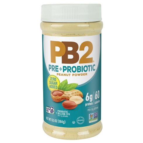 PB2 Peanut Butter Powder - No Sugar Added, Supplemented with Prebiotics + Probiotics, Gluten Free - 6.5 oz
