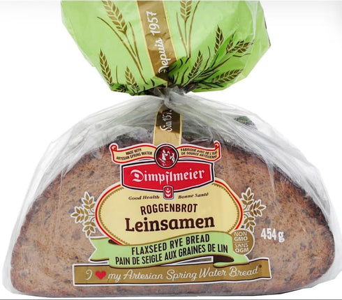 Generic Dimpflmeier Leinsamen Flaxseed Rye Bread - Authentic German-Style Sourdough Loaf with Whole
