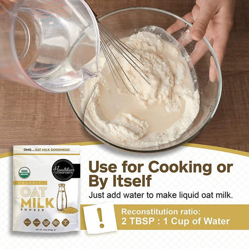21oz Oat Milk Powder - Natural and Plant Based Milk with a Clean Formula - Gluten-Free, Vegan, USDA Organic Certified