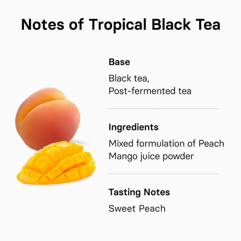 OSULLOC Peach Black Tea (Tropical Mango & Peach Flavor), Premium Fruit Tea Blend, 20 Count Teabags
