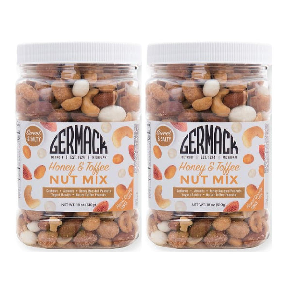 Germack - Honey Nut Toffee Nut Mix - Yogurt Raisins, Butter Toffee
