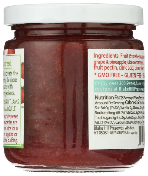 Blake Hill Preserves 10.4 , Jam Naked Strawberry, Ounce