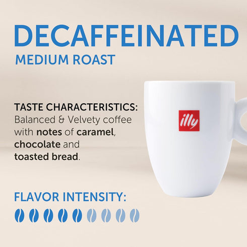 100% 8.8 (Pack 1) illy Decaf Whole Bean Coffee, Classic Medium Roast Gourmet Blend, Arabica Coffee, Ounce
