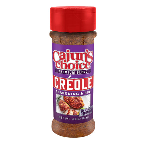Cajun's Choice Creole Seasoning, 3.8 oz, Low Sodium, Gluten-Free, Authentic Louisiana Spice