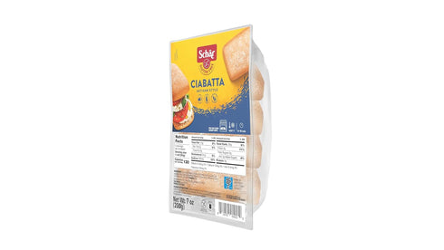 7oz (5-Pack) Schaer Gluten-Free Ciabatta Rolls, Wheat-Free, Dairy-Free, Non-GMO, Crisp Crust & Soft Interior, Perfect