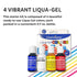 4-Bottle Set 0.70 oz Chefmaster of Patriotic Liqua-Gel Food Coloring, Vibrant Colors, Professional-Grade Dye for Icing