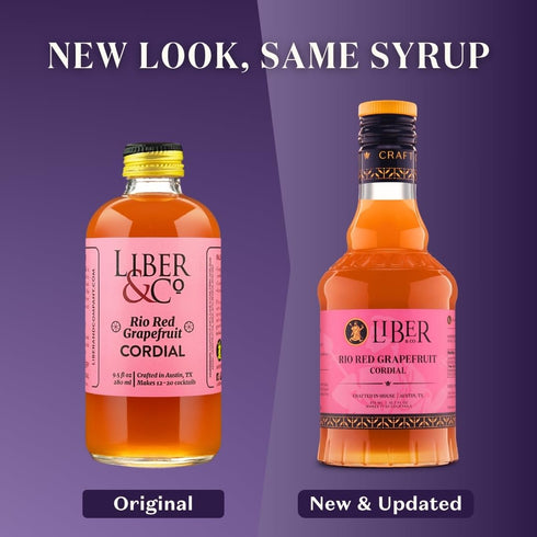 60% 50 (25.4 oz) Liber & Co. Rio Red Grapefruit Syrup - Texas Grapefruit Juice & Cold-Pressed Essential Oils - Perfect