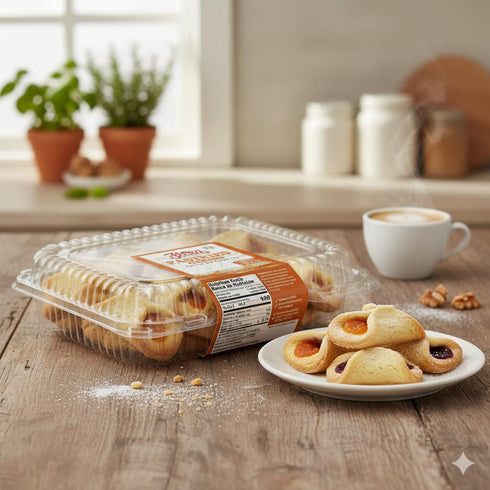 16oz Flora Fiochetto Pastries Apricot & Raspberry Authentic Italian Pastries, Oven Baked, Always Fresh, No Trans Fat
