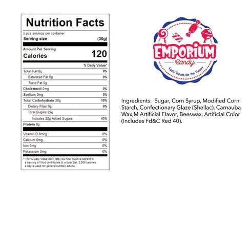 EMPORIUM CANDY TASTY TREATS FOR THE TUMMY 1 lb Jumbo Cinnamon Jelly Beans Spicy Sweet Flavor, Large Gourmet Jellybeans