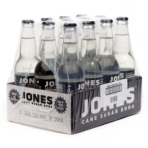 12-Pack 100% 12 Oz Jones Soda Co. Cream Flavor | | The Original Craft Soda | Made with Pure, Cane Sugar | Pop