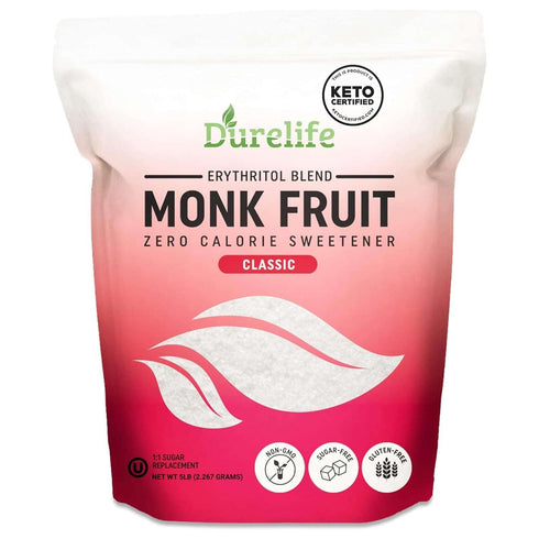 Durelife Monk Fruit Sweetener, Classic - Sugar Substitute, Keto Diet Friendly, 1:1