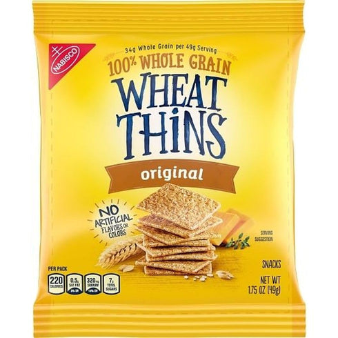 NABISCO Wheat Thins Cracker - 1.75 oz. bag, 72 per case