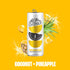 10.8 Oz (Pack 12) Once Upon a Coconut Premium Pineapple Coconut Water - Low Calorie All-Natural Drink with Electrolytes