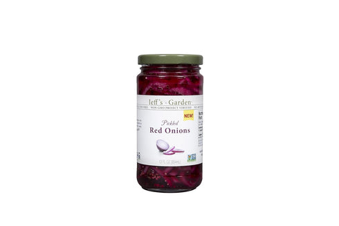 Pack, 12 (Pack 2) Jeff's Garden Pickled Onion Pickled Red Onion & Spicy Pickled Onion | Gluten Free | Fluid Ounce Jar