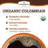 100% 2 lb (32 oz) Fresh Roasted Coffee, Organic Colombian | USDA Organic, Single Origin, Kosher | Medium Roast Whole
