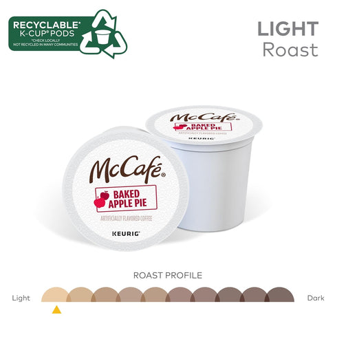 60 Count, (6 Packs 10) McCafe Baked Apple Pie Coffee, Keurig Single Serve K-Cup Pods