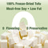Egcina 3.17oz/90g Freeze Dried Tofu Cubes Light, Crispy Vegan Snack & Plant-Based Soy Bites, Delicious Tofu for Soups