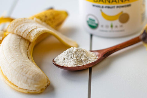 KOYAH Organic Freeze-dried Banana Powder, 1 Scoop = 1/4 Cup Fresh, 22 Servings (220 g, 7.8 oz)