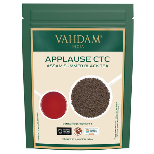 VAHDAM Assam CTC Black Tea Loose Leaf (100+ Cups) - STRONG, BOLD & RICH - 100% PURE - Everyday Assam Milk Tea, 9oz